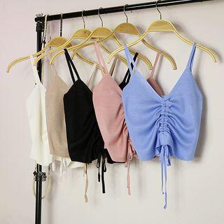 Drawstring Knitted Camisole Top