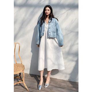 Crop Denim Trucker Jacket