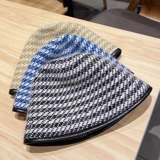 Houndstooth Cloche Hat