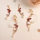 Alloy Mermaid Glass Ball Dangle Earring