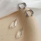 Faux Crystal Cuff Dangle Earring 1 Pair - Silver - One Size