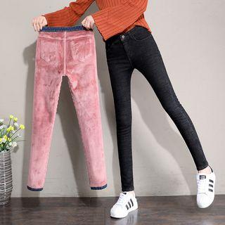 Fleece Lined Crop Skinny Jeans