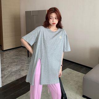 Elbow-sleeve Slited T-shirt / Pants