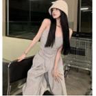 Cropped Camisole Top / Wide Leg Sweatpants