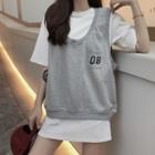 Pocket Detail Vest / Crew-neck Short-sleeve T-shirt