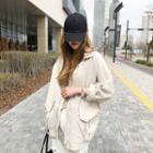 Raglan-sleeve Multi-pocket Linen Jacket