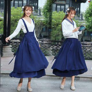 A-line Midi Jumper Skirt