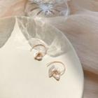 Faux Pearl Earring 1 Pair - Rose Gold - One Size
