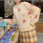 Star Print Loose-fit Sweater