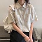 Double-pocket Short-sleeve Shirt As Shown In Figure - One Size