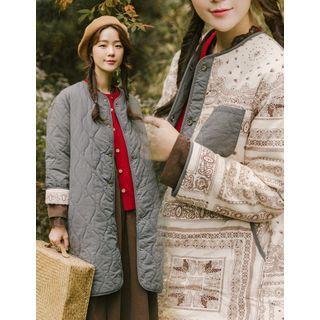 Paisley Print Reversible Quilted Jacket