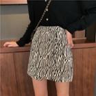 High-waist Zebra Printed Skirt
