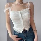 Button-up Lace Camisole Top