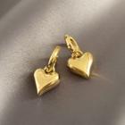 Alloy Heart Drop Earring 1 Pair - Gold - One Size