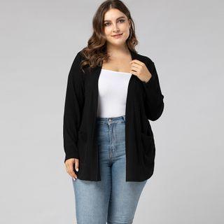 Plus Size Open-front Cardigan