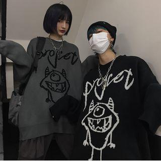 Cartoon Crew-neck Sweater