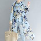 Floral Shirt Blue - One Size