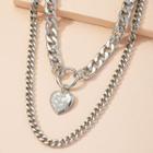 Chained Necklace X496 - Silver - One Size