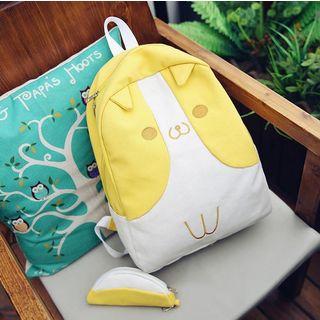 Dog Accent Canvas Backpack