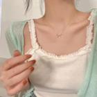 Bow Faux Pearl Pendant Necklace Necklace - Bow - One Size