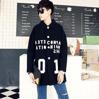 Lettering Buttoned Jacket