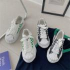Platform Checker Print Sneakers