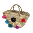 Tassel-detail Woven Tote Bag