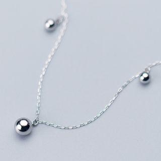 Sterling Silver Bead Pendant Necklace