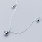 Sterling Silver Bead Pendant Necklace