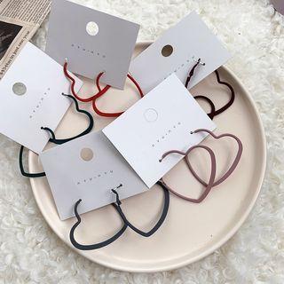 Matte Heart Hoop Earring
