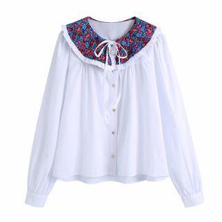 Floral Collar Blouse