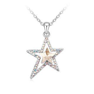Alloy Swarovski Elements Crystal Star Pendant Necklace