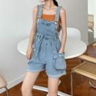 Lace Up Strap Wide Leg Dungaree