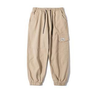 Drawstring Patched Cargo Pants