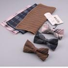Set: Striped Handkerchief + Bow Tie