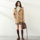 Pocketed Buttoned Hooded Coat