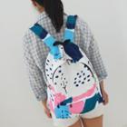Print Canvas Backpack As Shown In Figure - One Size