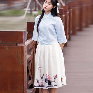 Cosplay Set: Top + Printed Skirt