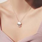 Pearl Sterling Silver Pendant Necklace