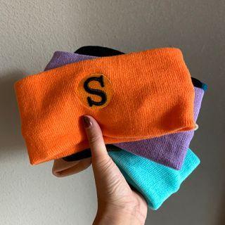 Letter Embroidered Knit Headband