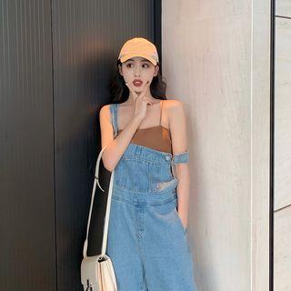 Plain Camisole Top / Denim Jumper Pants