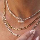 Layered Necklace 1043 - 1pc - Silver & Gold - One Size