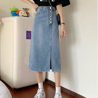 Denim Skirt Blue - One Size