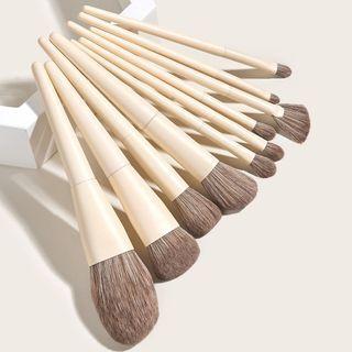 Set Of 10: Makeup Brush Gg0900801 - 10 Pcs - White - One Size