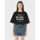 My Little Friends Printed T-shirt Black - One Size