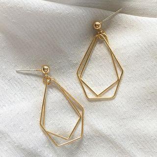 Geometric Alloy Dangle Earring 1 Pair - S925 Silver - Earrings - One Size