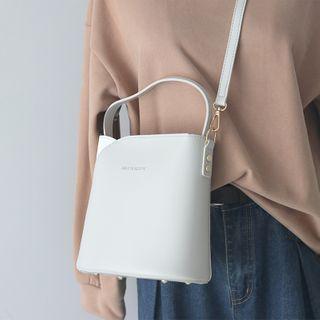 Lettering Plain Crossbody Bag