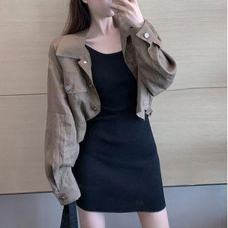 Ribbed Tank Dress / Shirt Jacket