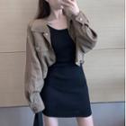 Ribbed Tank Dress / Shirt Jacket
