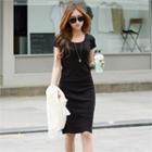 Pocket-detail Slim-fit T-shirt Dress